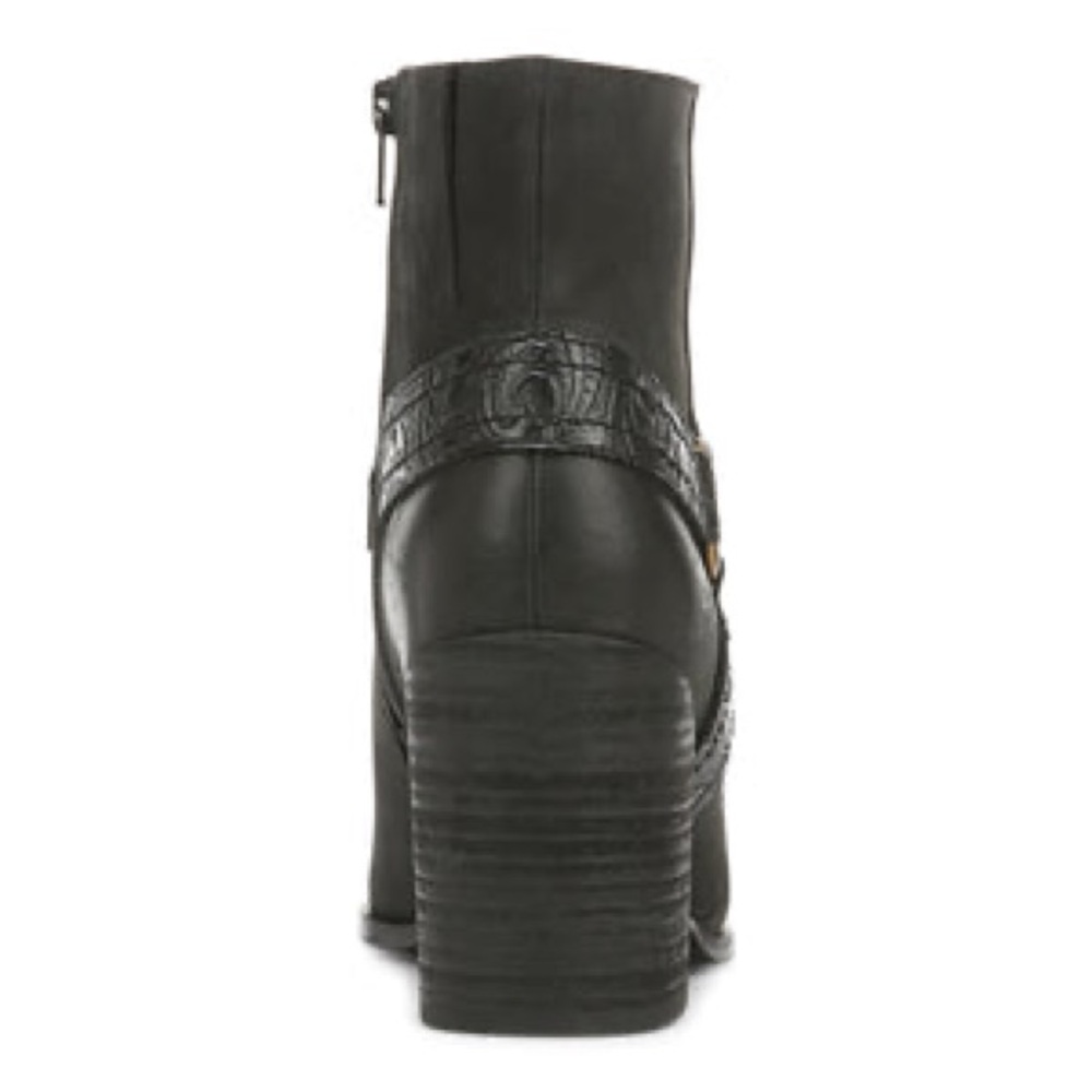 Vionic Black Leather Ankle Boot with Decorative Strap - Picture 5 of 14